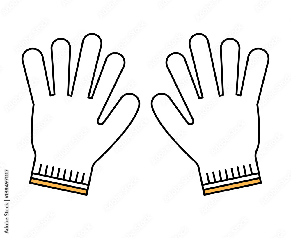 Obraz premium Simple work gloves icon. Vector.