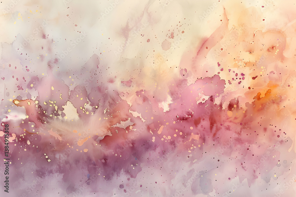 Obraz premium A soft, abstract watercolor background with flowing colors and gentle textures.