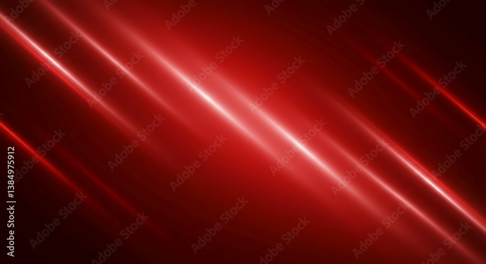 Fototapeta premium Red light waves on a dark backdrop create a textured abstract design