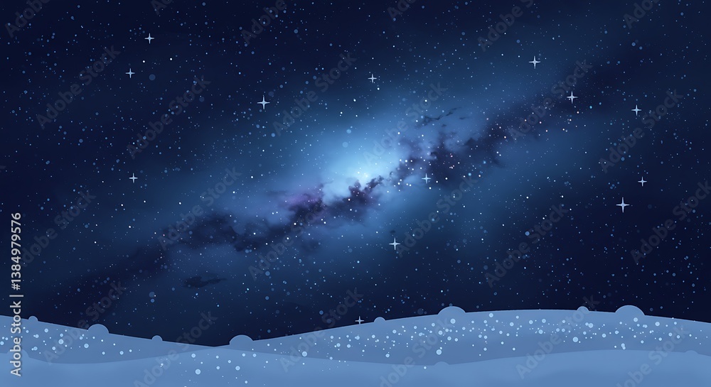 Fototapeta premium Celestial Snowdrift AI Generated