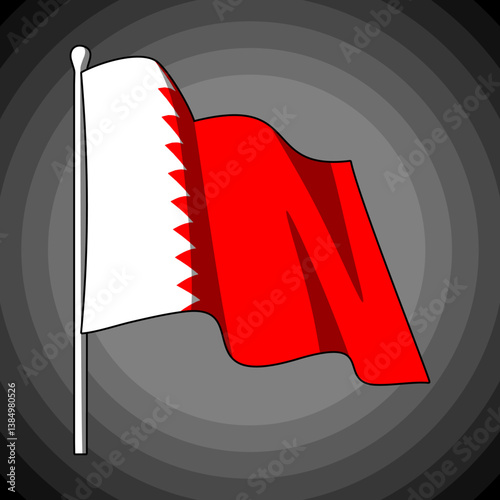 bahrain flag vector for graphic design needs