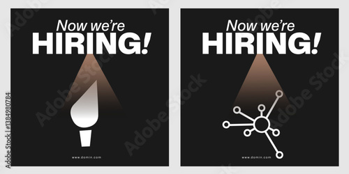 Modern hiring post design, clean hiring post, job vacancy, We are hiring job vacancy for social media post banner design template. We are hiring a job vacancy for a square web banner designer