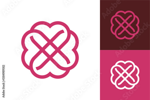 Geometric Intertwined Heart Logo