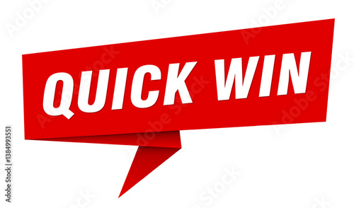 quick win banner. quick win speech bubble, label, sticker, sign template