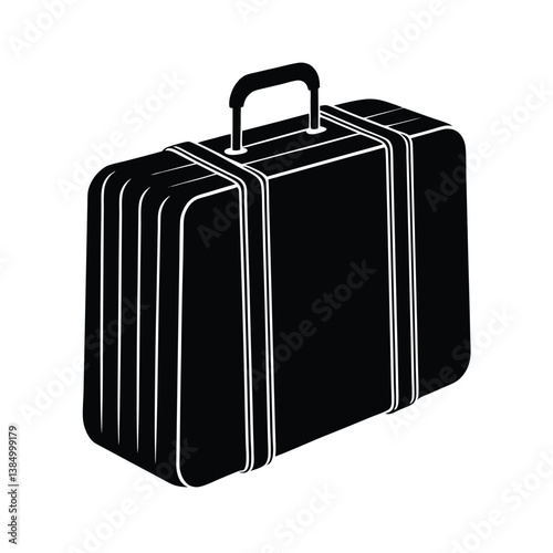 Suitcase vector silhouette