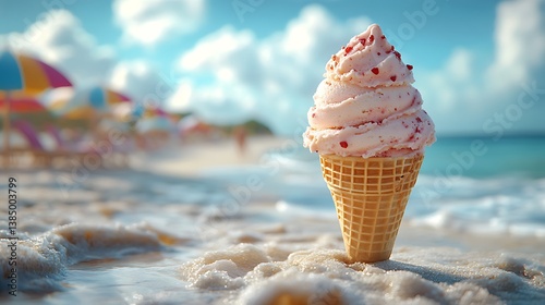 ice cream on the beach