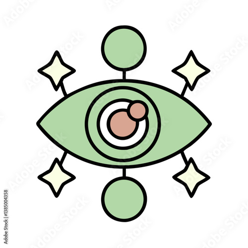 Abstract Vision Eye, Stars, Circles, Network, Connections, Insight, Perception, Clarity, Knowledge, 