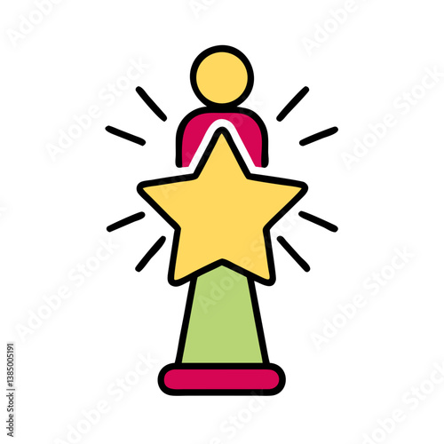 Achievement Award Success Star Prize Winner Recognition Reward Icon