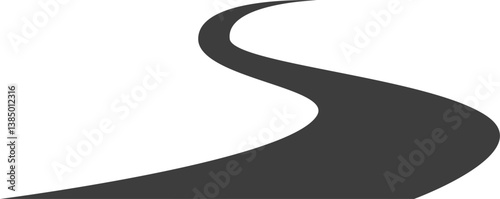 Winding path illustration 