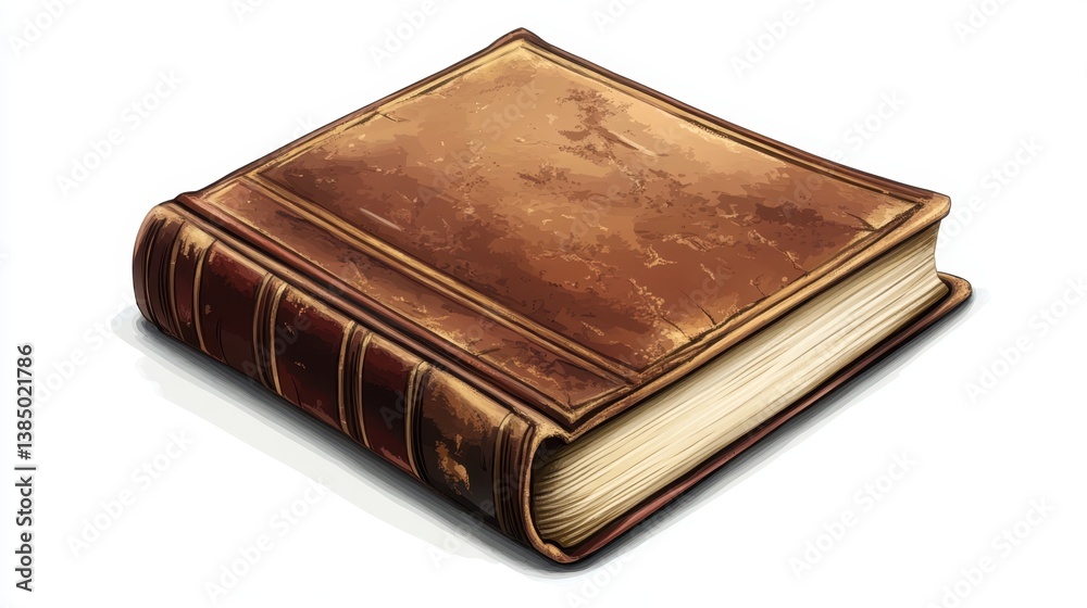 Obraz premium a old notebook with isolated clear white background