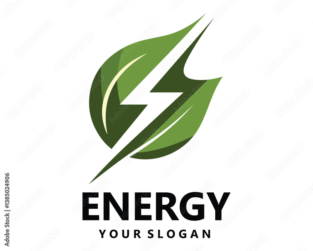 Green energy logo icon template vector design Green energy logo icon template vector design