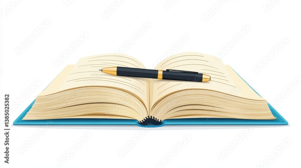 a noted book isolated clear white background a noted book isolated clear white background
