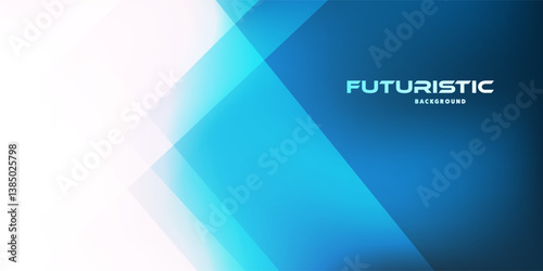 A futuristic background with abstract geometric shapes in blue and white. Clean lines and a dynamic layout create a sleek, modern design, perfect for digital projects, presentations and branding.