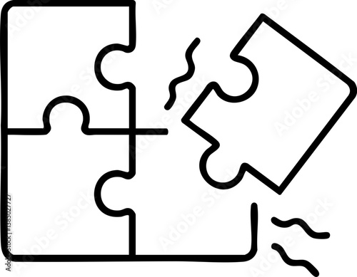 Import Tariffs policy impact concept. Puzzle pieces with a missing connection.