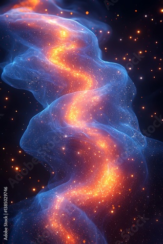 A pulsating nebula of iridescent mist and radiant color waves, seamless organic gradients melting into surreal cosmic light trails, creating a celestial dreamscape