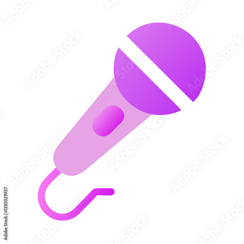 Microphone icon in flat gradient pink and purple style