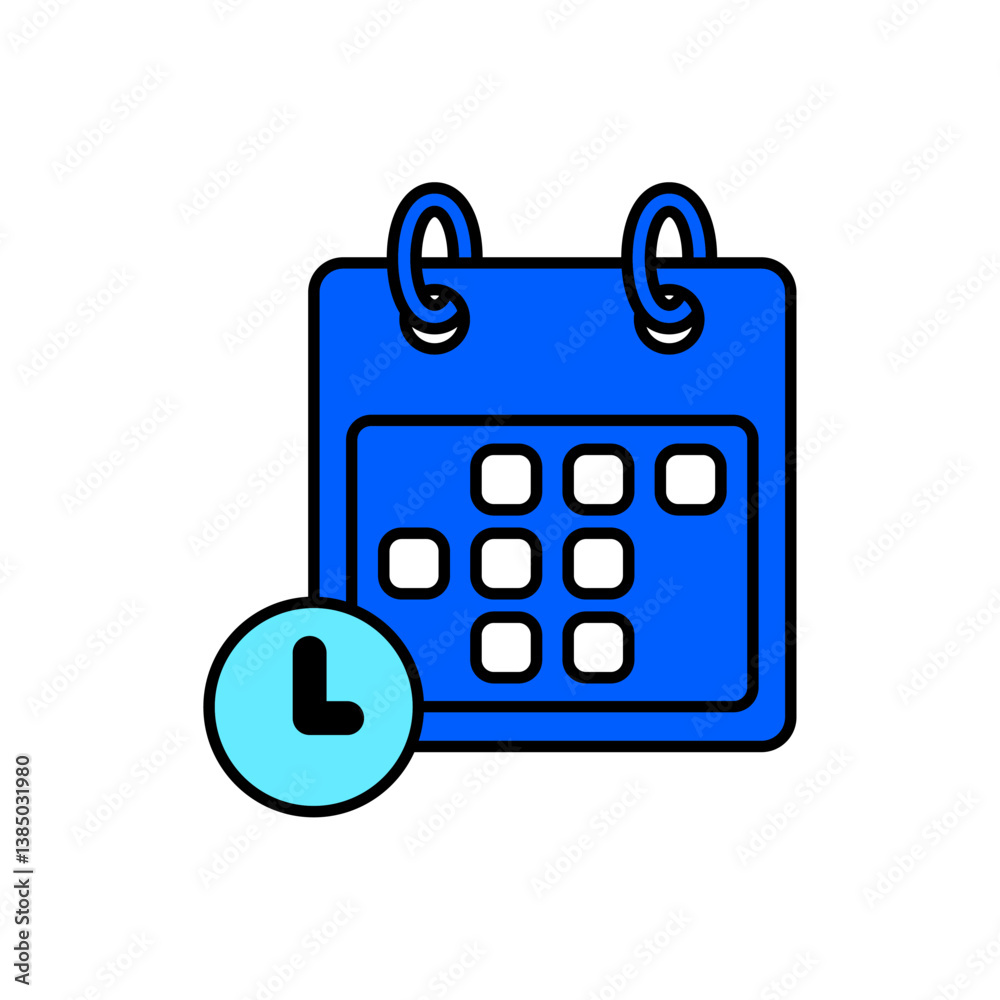 Icon a schedule, isolated against a clean background. Icon a schedule, isolated against a clean background.