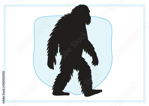 Bigfoot Isolated Flat Vector Illustration