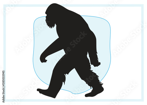 Bigfoot Isolated Flat Vector Illustration
