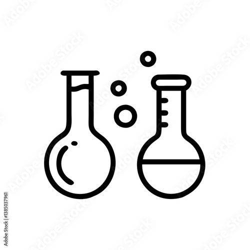 Medical laboratory blood, urine, sperm and stool test editable stroke outline icons set isolated on white background flat vector illustration.