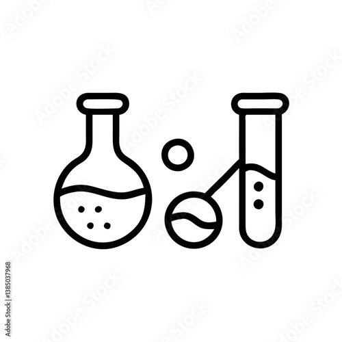 Medical laboratory blood, urine, sperm and stool test editable stroke outline icons set isolated on white background flat vector illustration.