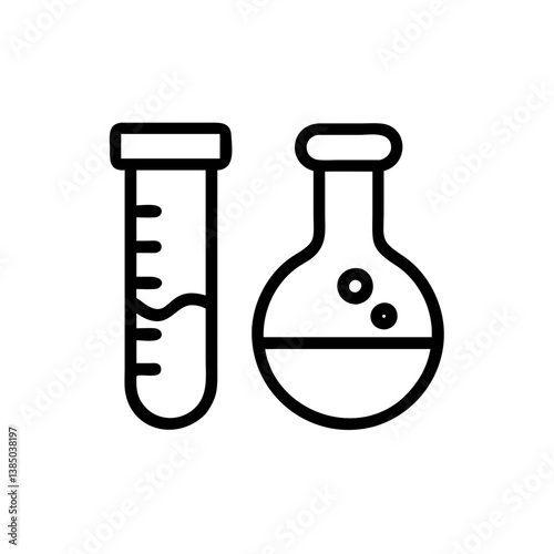 Medical laboratory blood, urine, sperm and stool test editable stroke outline icons set isolated on white background flat vector illustration.