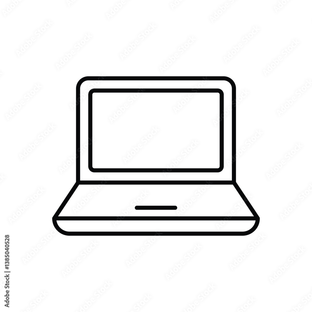 Laptop icon isolated on a white background. Vector illustration. Laptop icon isolated on a white background. Vector illustration.