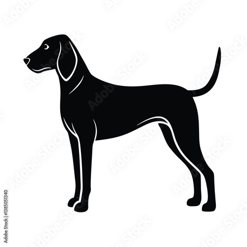 Redbone Coonhound vector silhouette