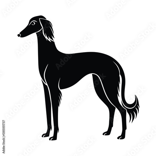 Saluki vector silhouette
