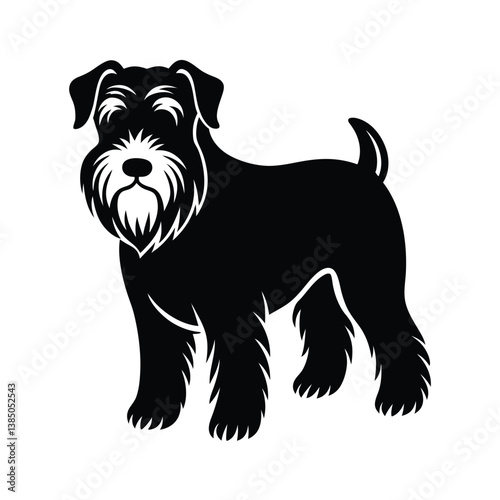 Soft Coated Wheaten Terrier vector silhouette
