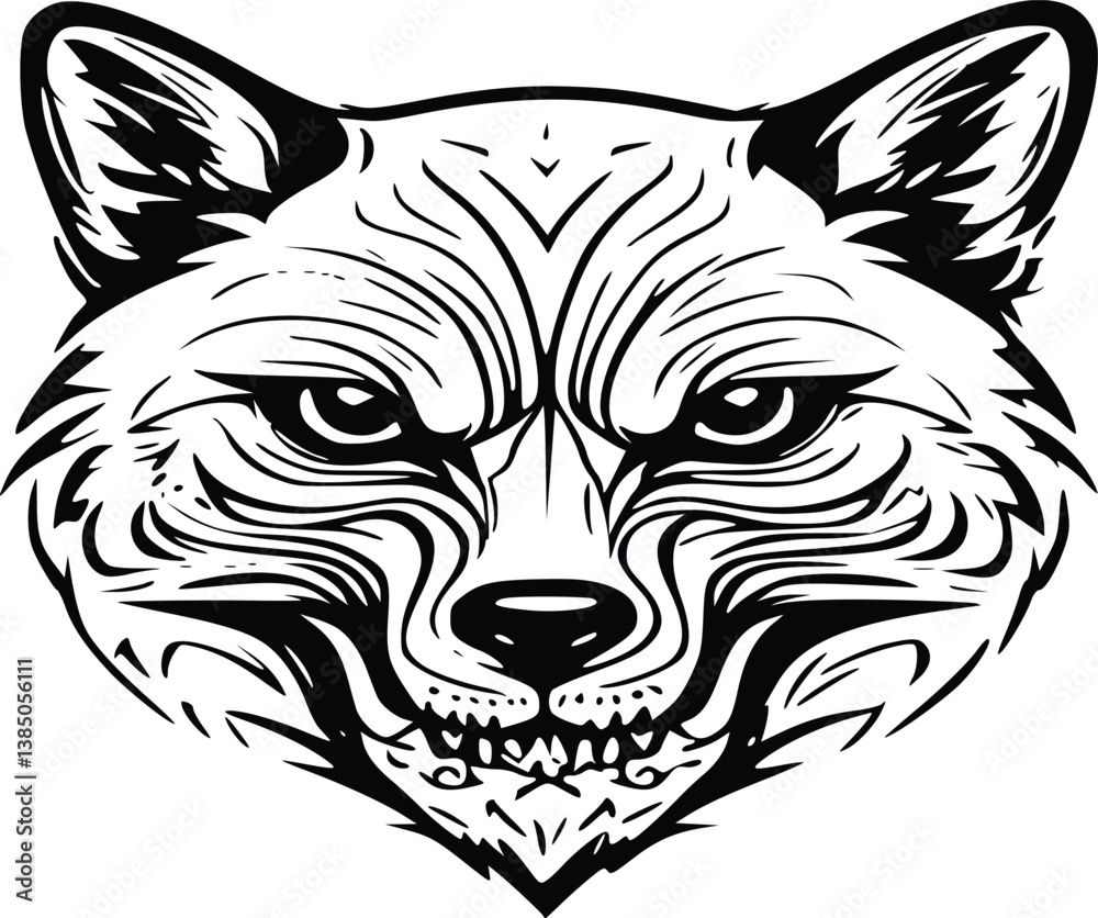 Fototapeta premium wolf head vector