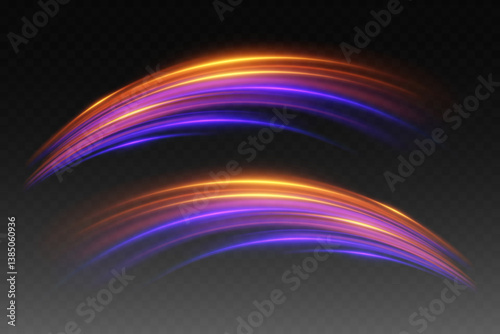 Abstract light trace of lines and speed.