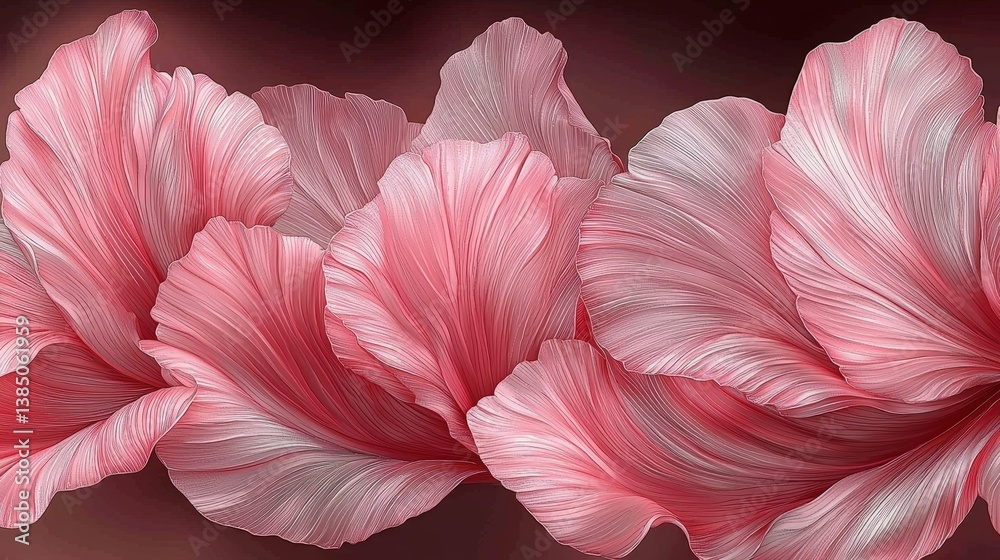 Fototapeta premium Beautiful Pink Petals with Delicate Texture and Soft Color Gradation in Artistic Floral Design