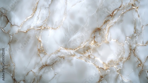A smooth marble surface with elegant veining patterns, soft ambient lighting enhancing the luxurious texture, ultra-realistic depth and detail