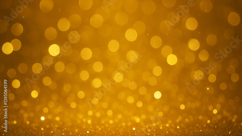 Golden Glitter and Bokeh New Year’s Eve Background