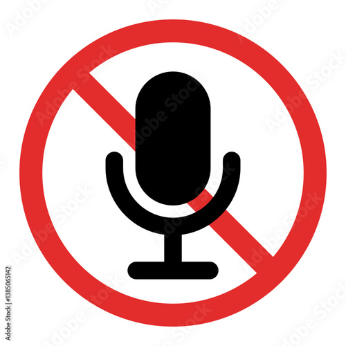 No Microphone Sign