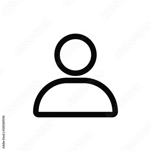 User icon for website. People sign, Person symbol in line icon style, User profile icon vector illustration.