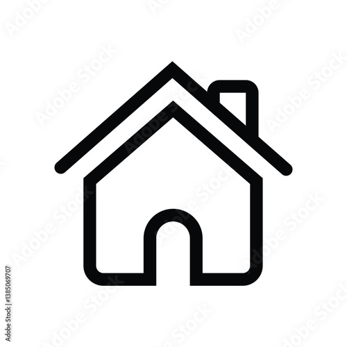 Home icon, House icon, Web home icon in flat icon style,  Home icon in line art style vector illustration.