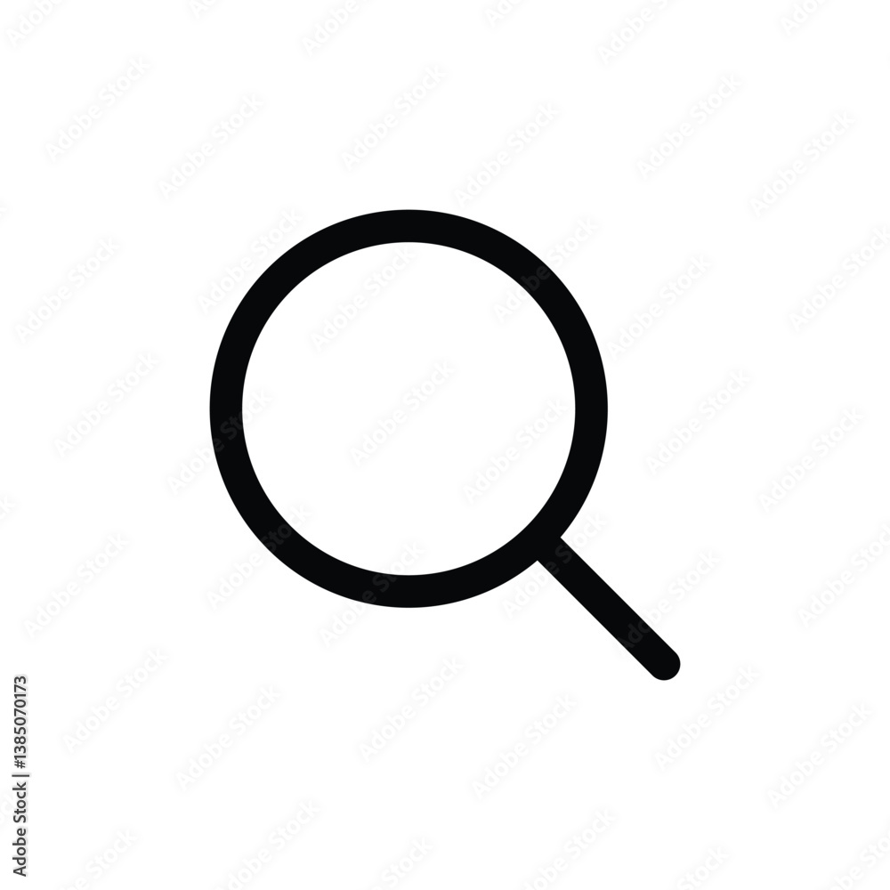 Search magnifying glass icon, Vector glass symbol, Search icon for web, Magnifying glass loupe sign in line icon style illustration. Search magnifying glass icon, Vector glass symbol, Search icon for web, Magnifying glass loupe sign in line icon style illustration.