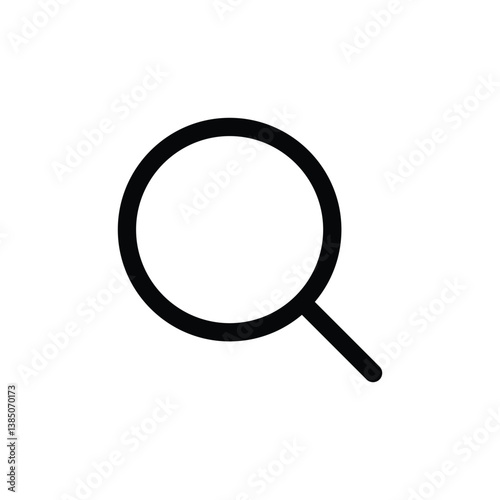 Search magnifying glass icon, Vector glass symbol, Search icon for web, Magnifying glass loupe sign in line icon style illustration.