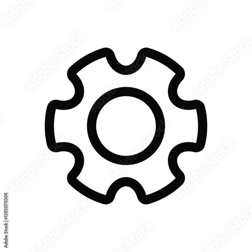 Setting icon, Cog settings sign,  Cogwheel symbol, Settings gear icon for  web,  Setting icon in line art style vector illustration.