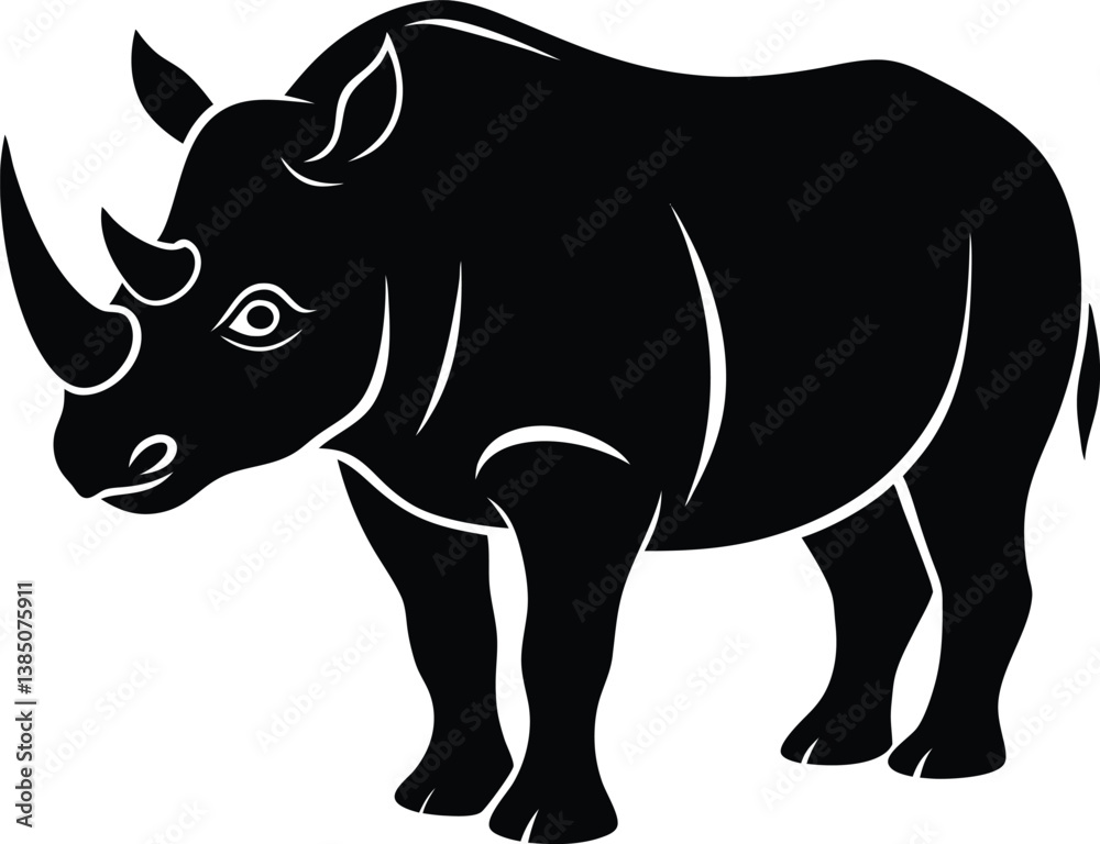 Fototapeta premium rhino vector illustration