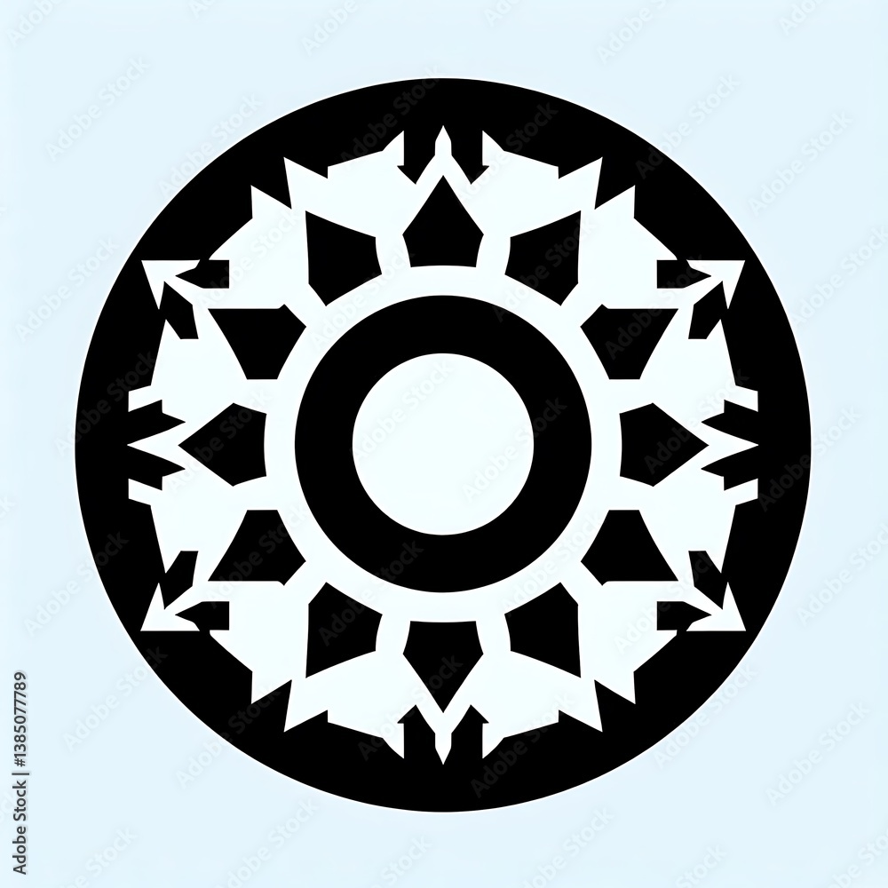 Decentralized Arrow Circle Symbol Flat Design Decentralized Arrow Circle Symbol Flat Design
