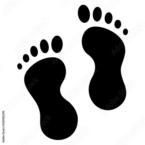 human foot print silhouette