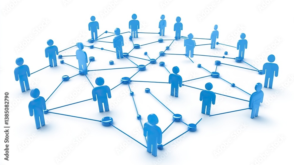 Connected people network, a global community, in a white background Connected people network, a global community, in a white background