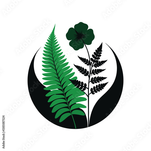 vector leaf silhouette on a White Background