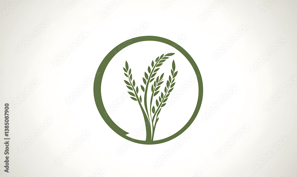 rice-related illustrations and smart farming technologies, focusing on grains, plants, cultivation, and innovative agricultural solutions for commercial use.