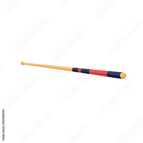 Colorful baton for rhythmic gymnastics in a minimalist style  