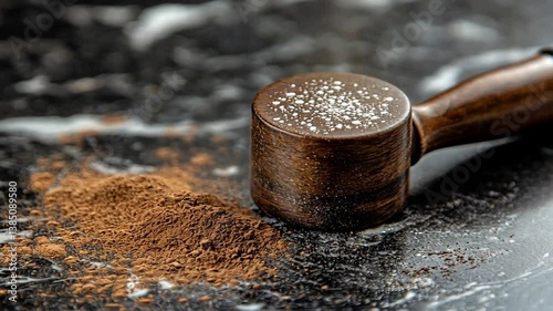 Chocolate Mallet: A brown mallet covered in spices, showcasing the art of sweet and spice culinary fusion.