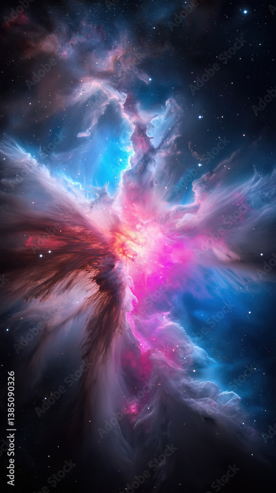 Cosmic explosion occurring in the depths of the universe